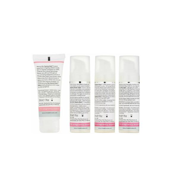 Mama Mio Pregnancy Essentials Kit 4 pc Cream Tummy Legs Boobs Grow - Picture 3 of 4